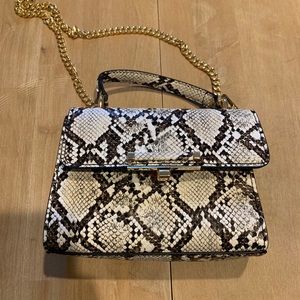 Snake skin sole society cross body